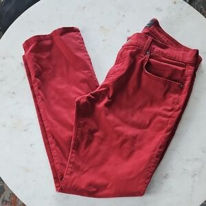 7 For All Mankind Maroon Straight Leg Panta